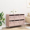 vidaXL - Dressoir - 101,5x39x73,5 - cm - koudgewalst - staal - roze