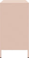 vidaXL - Dressoir - 101,5x39x73,5 - cm - koudgewalst - staal - roze