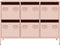 vidaXL - Dressoir - 101,5x39x73,5 - cm - koudgewalst - staal - roze