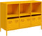 vidaXL - Dressoir - 101,5x39x73,5 - cm - koudgewalst - staal - mosterdgeel