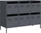 vidaXL - Dressoir - 101,5x39x73,5 - cm - koudgewalst - staal - antracietkleurig