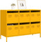 vidaXL - Dressoir - 101,5x39x73,5 - cm - koudgewalst - staal - mosterdgeel
