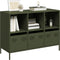 vidaXL - Dressoir - 101,5x39x73,5 - cm - koudgewalst - staal - olijfgroen