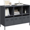vidaXL - Dressoir - 101,5x39x73,5 - cm - koudgewalst - staal - antracietkleurig