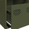 vidaXL - Dressoir - 101,5x39x73,5 - cm - koudgewalst - staal - olijfgroen