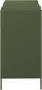 vidaXL - Dressoir - 101,5x39x73,5 - cm - koudgewalst - staal - olijfgroen