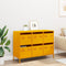 vidaXL - Dressoir - 101,5x39x73,5 - cm - koudgewalst - staal - mosterdgeel