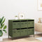 vidaXL - Dressoir - 101,5x39x73,5 - cm - koudgewalst - staal - olijfgroen
