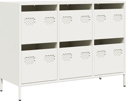 vidaXL - Dressoir - 101,5x39x73,5 - cm - koudgewalst - staal - wit