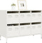vidaXL - Dressoir - 101,5x39x73,5 - cm - koudgewalst - staal - wit