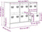 vidaXL - Dressoir - 101,5x39x73,5 - cm - koudgewalst - staal - wit
