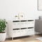 vidaXL - Dressoir - 101,5x39x73,5 - cm - koudgewalst - staal - wit