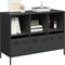 vidaXL - Dressoir - 101,5x39x73,5 - cm - koudgewalst - staal - zwart