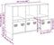 vidaXL - Dressoir - 101,5x39x73,5 - cm - koudgewalst - staal - zwart