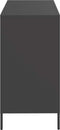 vidaXL - Dressoir - 101,5x39x73,5 - cm - koudgewalst - staal - zwart
