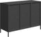 vidaXL - Dressoir - 101,5x39x73,5 - cm - koudgewalst - staal - zwart