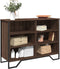 vidaXL - Dressoir - 101x35,5x74,5 - cm - bewerkt - hout - bruin - eikenkleur
