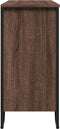 vidaXL - Dressoir - 101x35,5x74,5 - cm - bewerkt - hout - bruin - eikenkleur