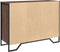 vidaXL - Dressoir - 101x35,5x74,5 - cm - bewerkt - hout - bruin - eikenkleur