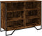 vidaXL - Dressoir - 101x35,5x74,5 - cm - bewerkt - hout - gerookt - eikenkleurig