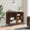 vidaXL - Dressoir - 101x35,5x74,5 - cm - bewerkt - hout - gerookt - eikenkleurig