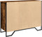 vidaXL - Dressoir - 101x35,5x74,5 - cm - bewerkt - hout - gerookt - eikenkleurig