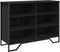 vidaXL - Dressoir - 101x35,5x74,5 - cm - bewerkt - hout - zwart