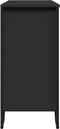 vidaXL - Dressoir - 101x35,5x74,5 - cm - bewerkt - hout - zwart