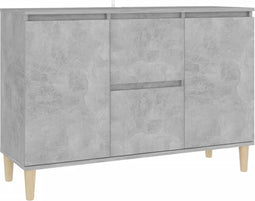 vidaXL - Dressoir - 101x35x70 - cm - bewerkt - hout - betongrijs
