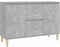 vidaXL - Dressoir - 101x35x70 - cm - bewerkt - hout - betongrijs