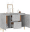 vidaXL - Dressoir - 101x35x70 - cm - bewerkt - hout - betongrijs