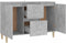 vidaXL - Dressoir - 101x35x70 - cm - bewerkt - hout - betongrijs