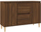 vidaXL - Dressoir - 101x35x70 - cm - bewerkt - hout - bruin - eikenkleur