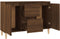 vidaXL - Dressoir - 101x35x70 - cm - bewerkt - hout - bruin - eikenkleur