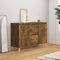 vidaXL - Dressoir - 101x35x70 - cm - bewerkt - hout - gerookt - eikenkleurig