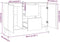 vidaXL - Dressoir - 101x35x70 - cm - bewerkt - hout - gerookt - eikenkleurig