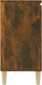vidaXL - Dressoir - 101x35x70 - cm - bewerkt - hout - gerookt - eikenkleurig