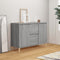 vidaXL - Dressoir - 101x35x70 - cm - bewerkt - hout - grijs - sonoma - eikenkleurig