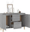 vidaXL - Dressoir - 101x35x70 - cm - bewerkt - hout - grijs - sonoma - eikenkleurig