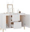 vidaXL - Dressoir - 101x35x70 - cm - bewerkt - hout - hoogglans - wit