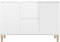 vidaXL - Dressoir - 101x35x70 - cm - bewerkt - hout - hoogglans - wit