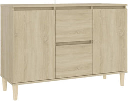 vidaXL - Dressoir - 101x35x70 - cm - bewerkt - hout - sonoma - eikenkleurig