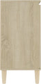 vidaXL - Dressoir - 101x35x70 - cm - bewerkt - hout - sonoma - eikenkleurig