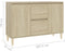 vidaXL - Dressoir - 101x35x70 - cm - bewerkt - hout - sonoma - eikenkleurig