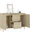 vidaXL - Dressoir - 101x35x70 - cm - bewerkt - hout - sonoma - eikenkleurig