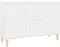 vidaXL - Dressoir - 101x35x70 - cm - bewerkt - hout - wit