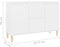 vidaXL - Dressoir - 101x35x70 - cm - bewerkt - hout - wit