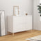 vidaXL - Dressoir - 101x35x70 - cm - bewerkt - hout - wit