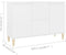 vidaXL - Dressoir - 101x35x70 - cm - bewerkt - hout - wit