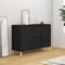 vidaXL - Dressoir - 101x35x70 - cm - bewerkt - hout - zwart